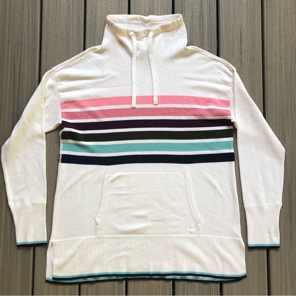 NWT Talbots Multicolor Striped Fine Gage Soft Knit Sweater Size L